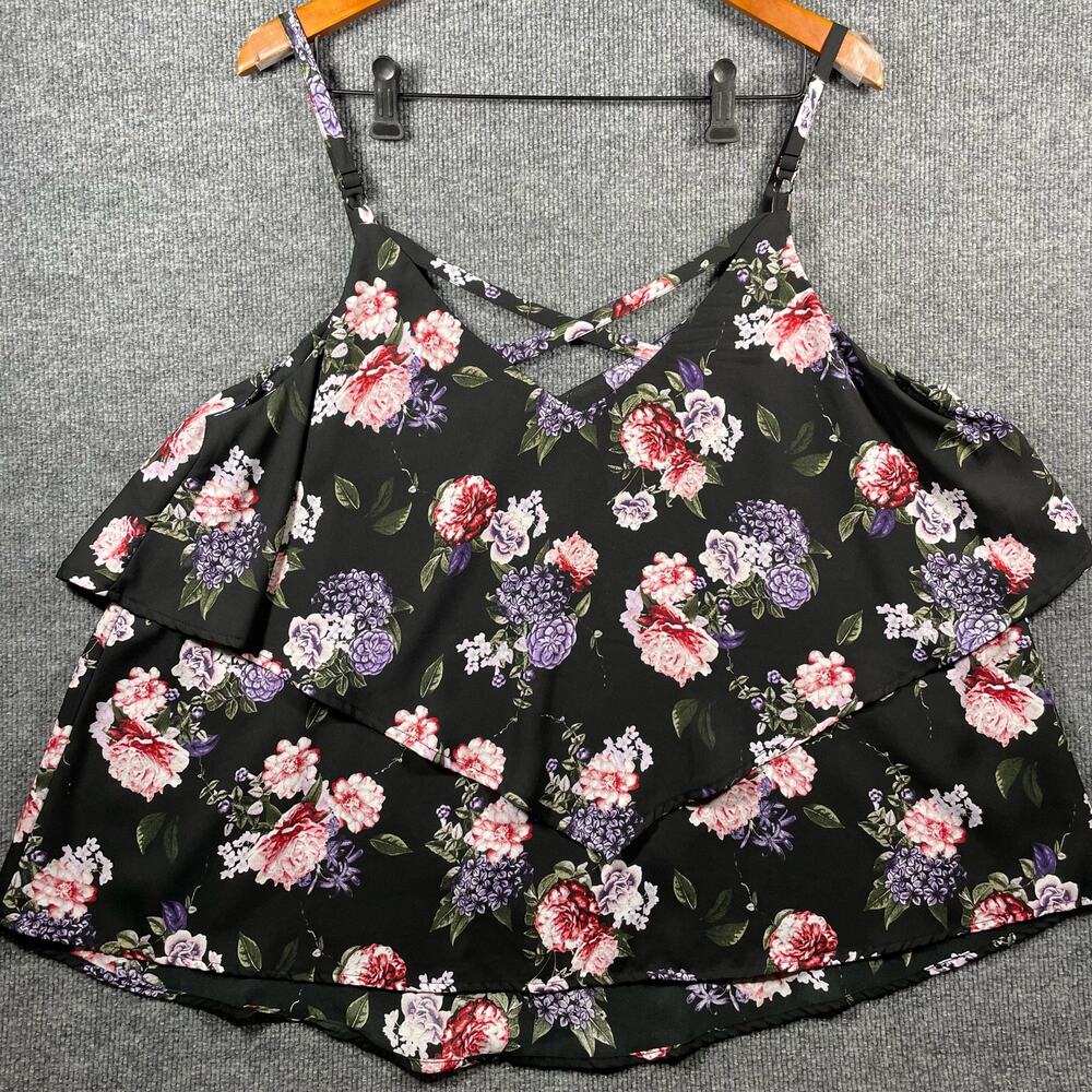 Torrid Tank Top Women's 1 Floral AOP Strappy Casual Adjustable - Picture 8 of 9